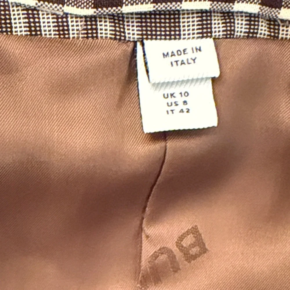 Burberry Brown Plaid-Lined Blazer - Picture 4 of 4